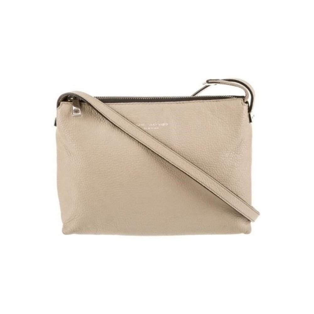 Marc Jacobs Beige Leather Crossbody Bag Adjustable Strap Womens Handbag